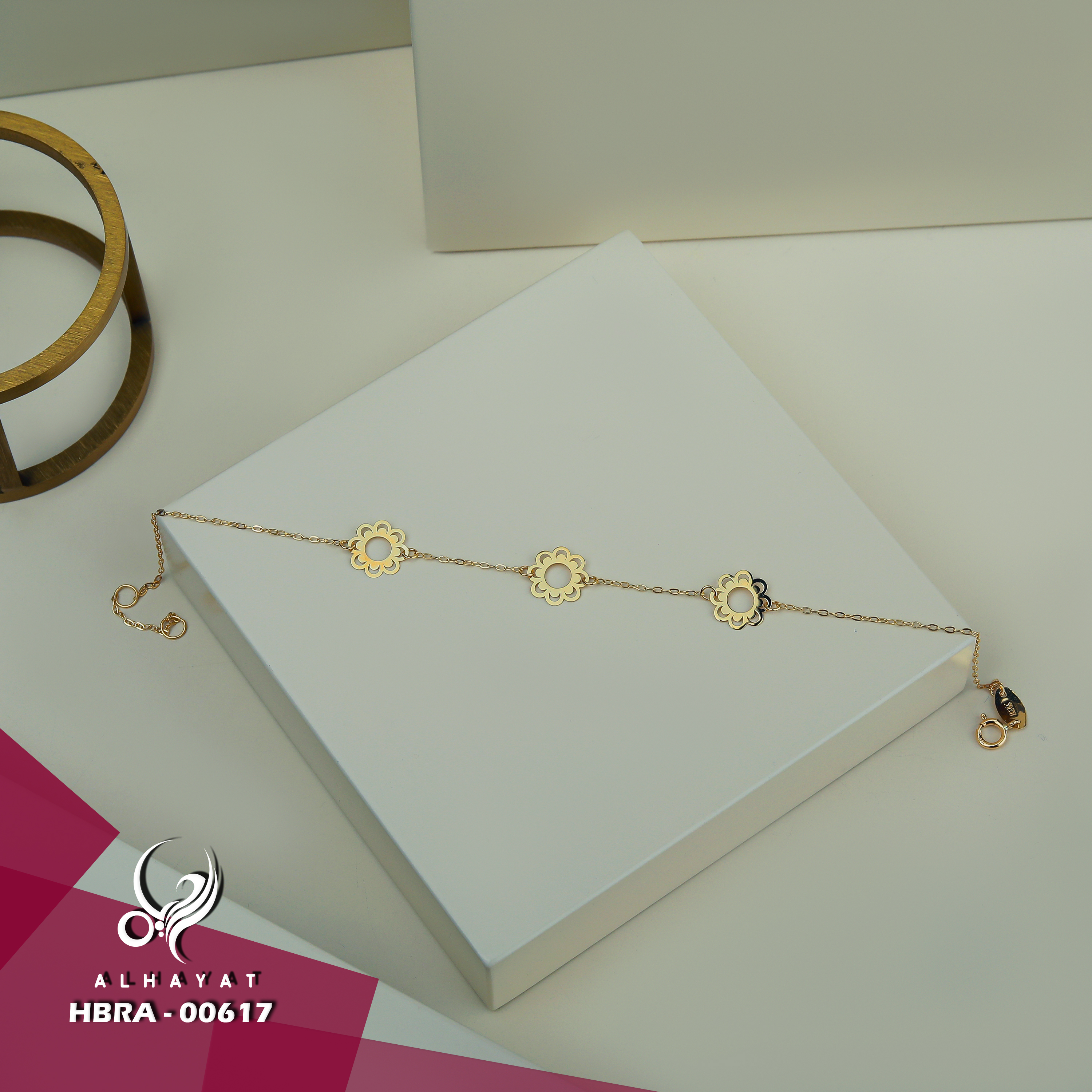 18 karat gold bracelet, made in Turkey - (H-0664)